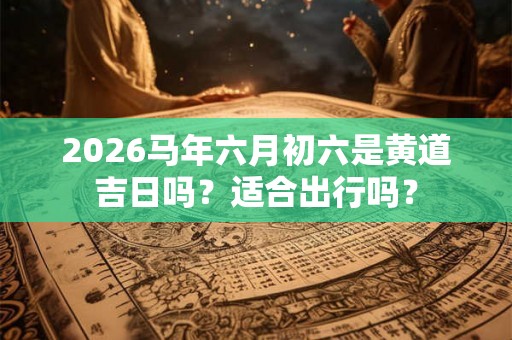 2026马年六月初六是黄道吉日吗？适合出行吗？