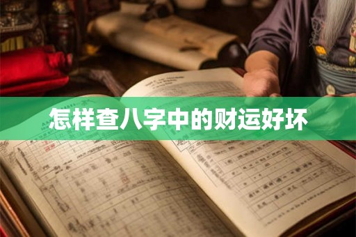 怎样查八字中的财运好坏