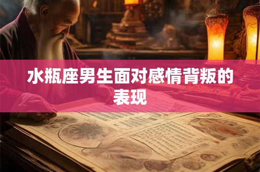 水瓶座男生面对感情背叛的表现