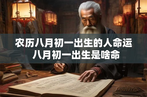 农历八月初一出生的人命运  八月初一出生是啥命