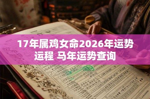 17年属鸡女命2026年运势运程 马年运势查询