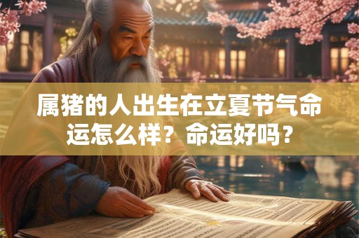 属猪的人出生在立夏节气命运怎么样？命运好吗？