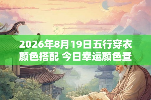 2026年8月19日五行穿衣颜色搭配 今日幸运颜色查询