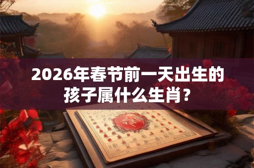 2026年春节前一天出生的孩子属什么生肖？