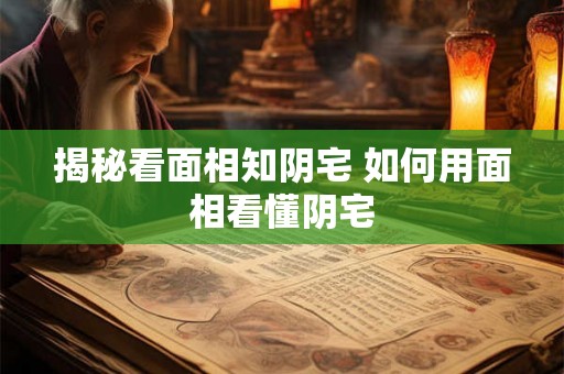 揭秘看面相知阴宅 如何用面相看懂阴宅