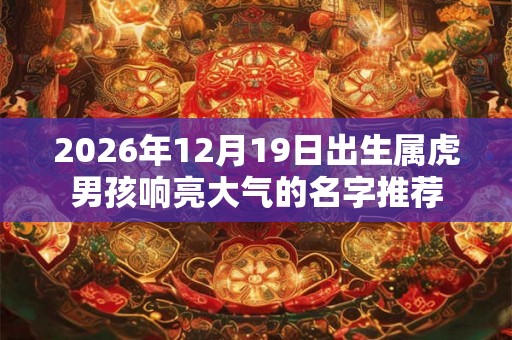 2026年12月19日出生属虎男孩响亮大气的名字推荐