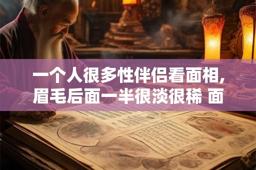 一个人很多性伴侣看面相,眉毛后面一半很淡很稀 面相