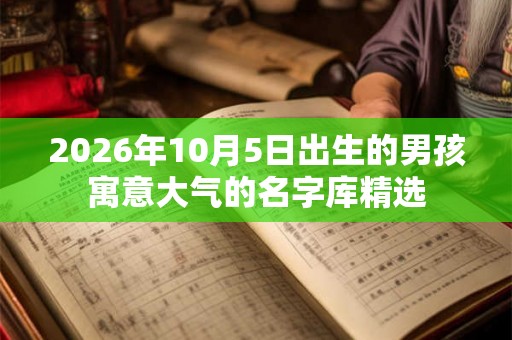 2026年10月5日出生的男孩寓意大气的名字库精选