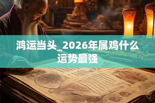 鸿运当头_2026年属鸡什么运势最强 鸿运当头_2026年属鸡什么运势最强