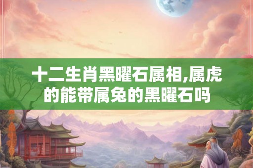 十二生肖黑曜石属相,属虎的能带属兔的黑曜石吗
