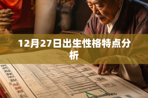 12月27日出生性格特点分析
