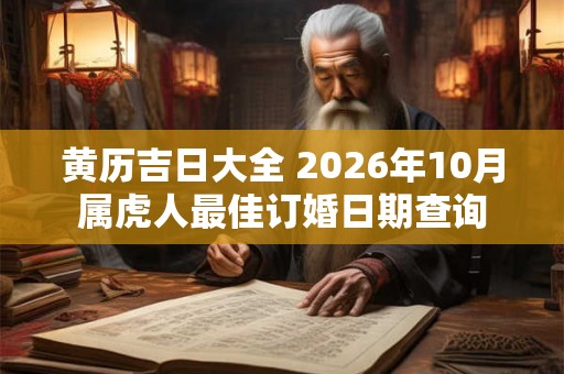 黄历吉日大全 2026年10月属虎人最佳订婚日期查询