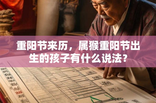 重阳节来历，属猴重阳节出生的孩子有什么说法？