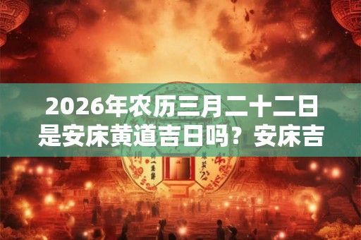 2026年农历三月二十二日是安床黄道吉日吗？安床吉时如何选择