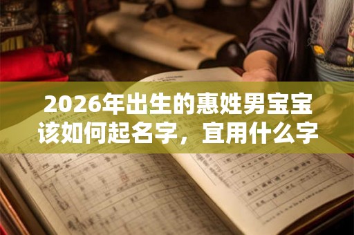 2026年出生的惠姓男宝宝该如何起名字，宜用什么字。