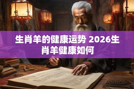 生肖羊的健康运势 2026生肖羊健康如何
