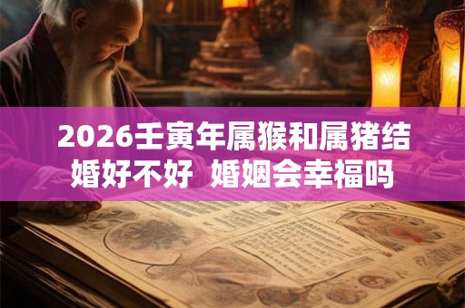 2026壬寅年属猴和属猪结婚好不好  婚姻会幸福吗