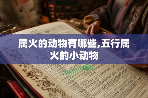 属火的动物有哪些,五行属火的小动物