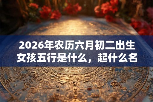 2026年农历六月初二出生女孩五行是什么，起什么名字好？