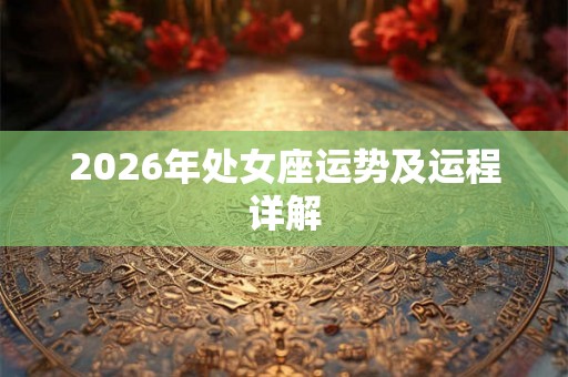 2026年处女座运势及运程详解