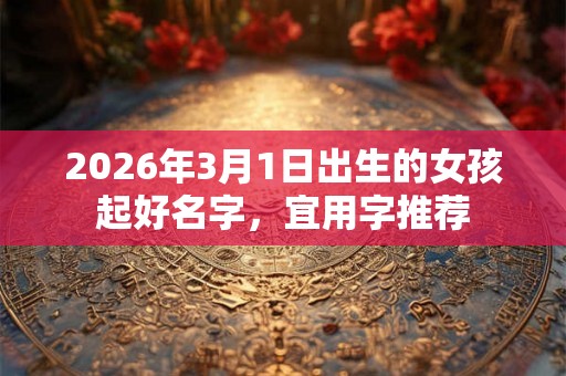 2026年3月1日出生的女孩起好名字，宜用字推荐