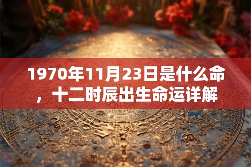 1970年11月23日是什么命，十二时辰出生命运详解
