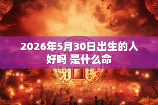 2026年5月30日出生的人好吗 是什么命