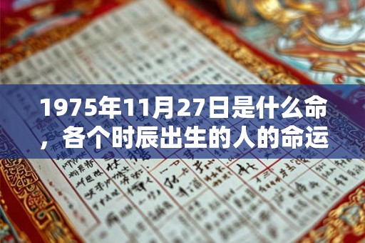 1975年11月27日是什么命,各个时辰出生的人的命运 1975年11月27日是什么命,各个时辰出生的人的命运