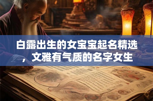 白露出生的女宝宝起名精选，文雅有气质的名字女生