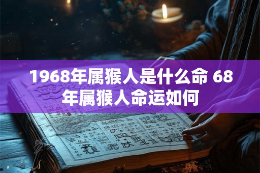 1968年属猴人是什么命 68年属猴人命运如何