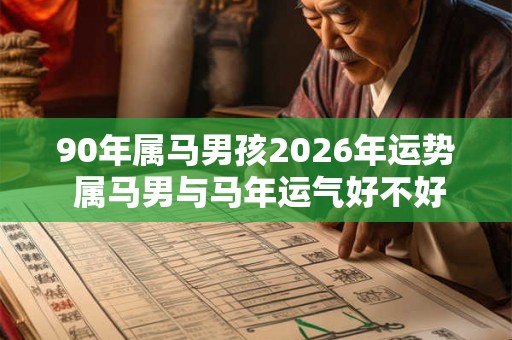 90年属马男孩2026年运势 属马男与马年运气好不好