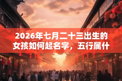 2026年七月二十三出生的女孩如何起名字，五行属什么