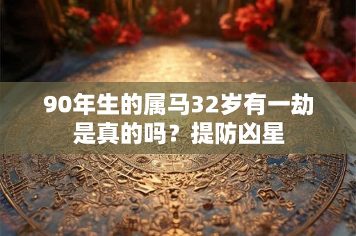 90年生的属马32岁有一劫是真的吗？提防凶星