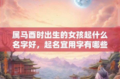 属马酉时出生的女孩起什么名字好，起名宜用字有哪些