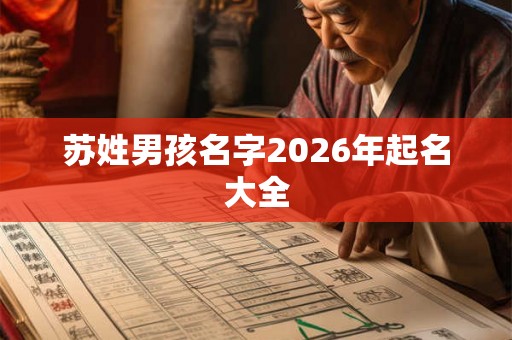 苏姓男孩名字2026年起名大全