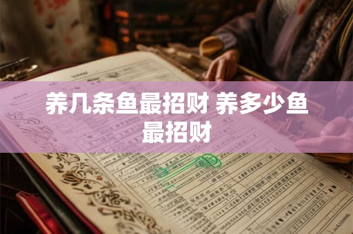 养几条鱼最招财 养多少鱼最招财