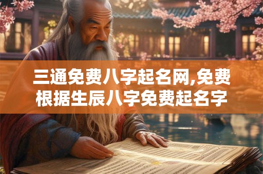 三通免费八字起名网,免费根据生辰八字免费起名字