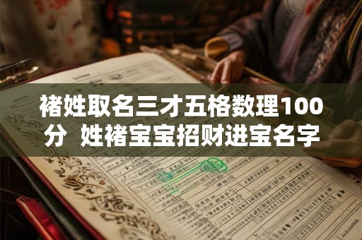 褚姓取名三才五格数理100分  姓褚宝宝招财进宝名字大全