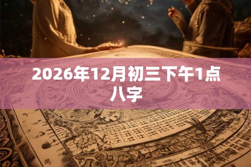 2026年12月初三下午1点八字