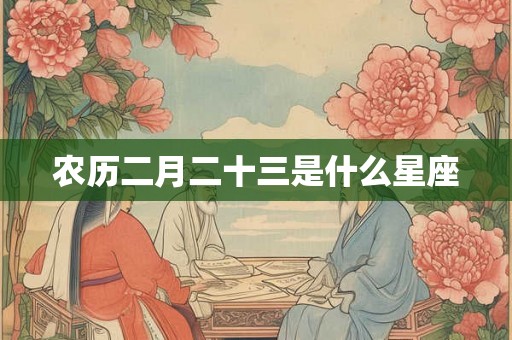 农历二月二十三是什么星座