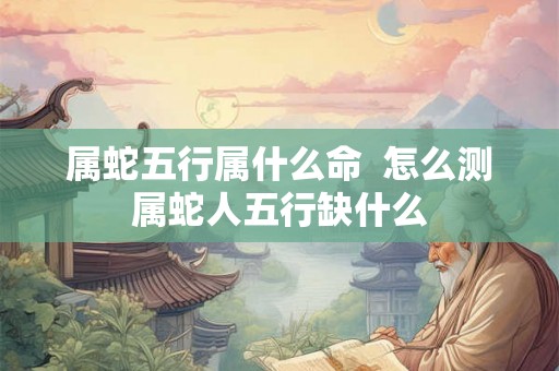 属蛇五行属什么命  怎么测属蛇人五行缺什么