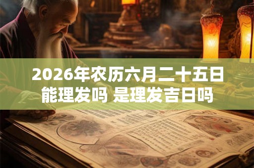 2026年农历六月二十五日能理发吗 是理发吉日吗
