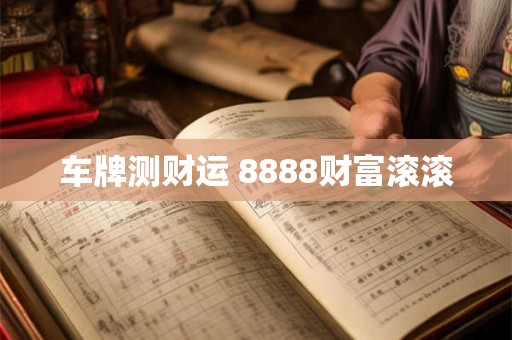 车牌测财运 8888财富滚滚