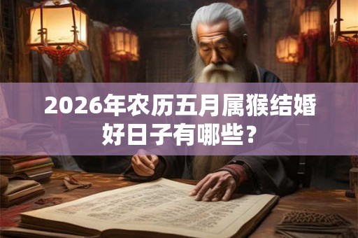 2026年农历五月属猴结婚好日子有哪些？