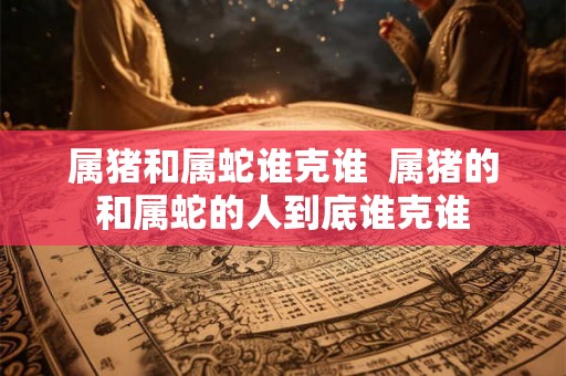 属猪和属蛇谁克谁  属猪的和属蛇的人到底谁克谁