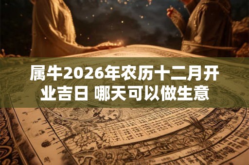 属牛2026年农历十二月开业吉日 哪天可以做生意 属牛2026年农历十二月开业吉日 哪天可以做生意