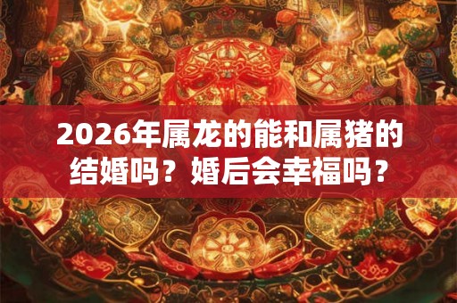 2026年属龙的能和属猪的结婚吗？婚后会幸福吗？
