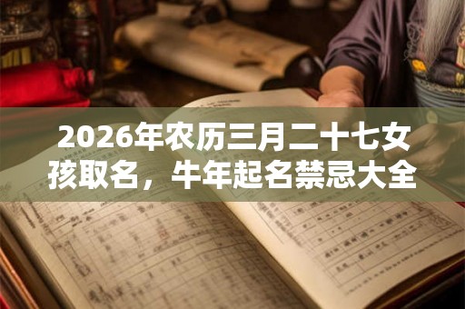 2026年农历三月二十七女孩取名,牛年起名禁忌大全! 2026年农历三月二十七女孩取名,牛年起名禁忌大全!