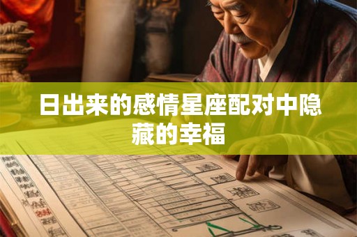 日出来的感情星座配对中隐藏的幸福