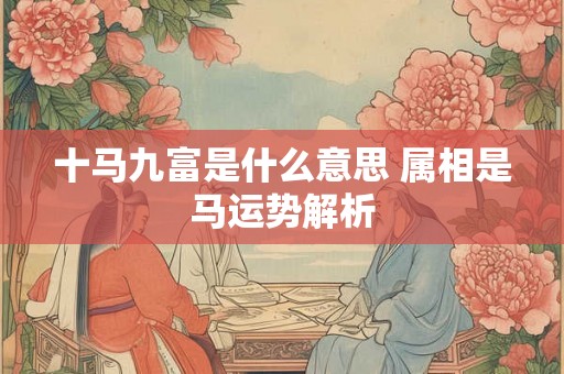 十马九富是什么意思 属相是马运势解析 十马九富是什么意思 属相是马运势解析